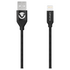 Volkano Mobile Accessories Volkano Weave Series Fabric Braided MFI Lightning Cable 1.2m - Black