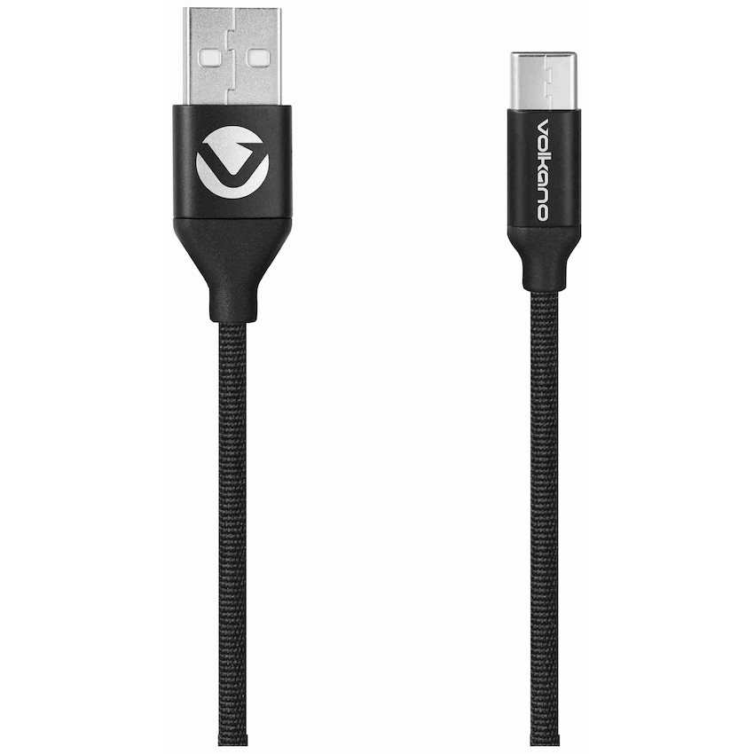 Volkano Mobile Accessories Volkano Weave Series Fabric Braided Micro-USB Cable 3m - Black