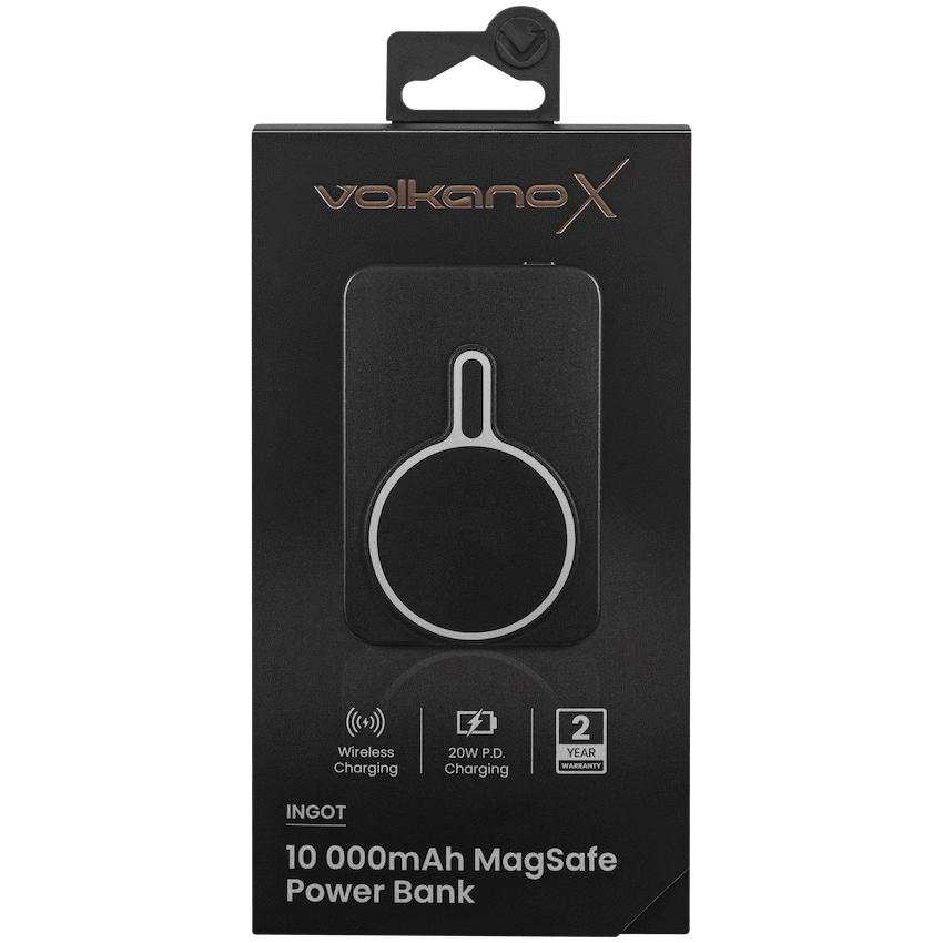 Volkano Mobile Accessories VolkanoX Ingot Series MagSafe 10000mah Power Bank - Black