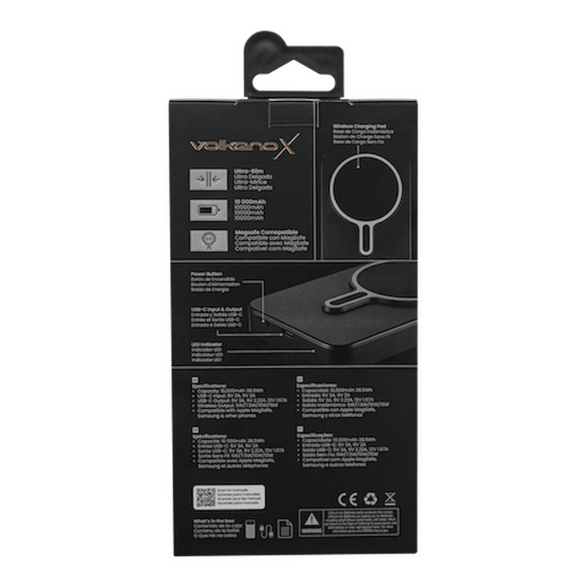Volkano Mobile Accessories VolkanoX Ingot Series MagSafe 10000mah Power Bank - Black