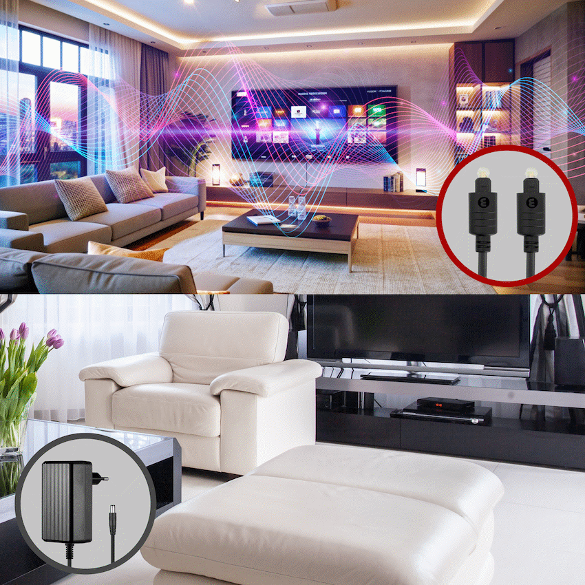 Volkano Televisions Volkano Power Supply and 3m Toslink Cable Bundle