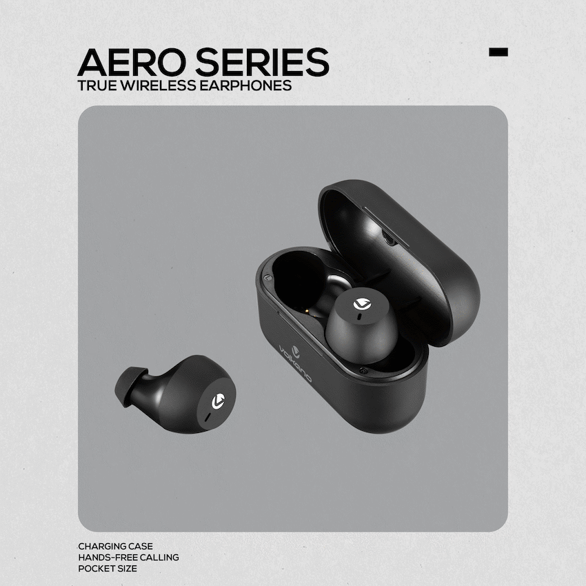 Volkano Volkano Aero Series True Wireless Earphones - Black