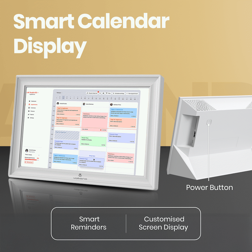 Volkano Volkano Agenda Series Smart Calendar and Digital Photo Frame 15.6" - White
