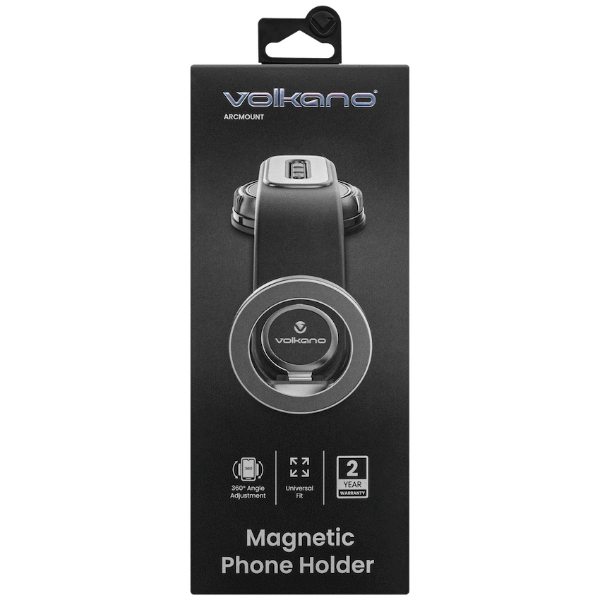 Volkano Volkano Arcmount Bendable Dash Mount Magnetic Phone Holder - Black