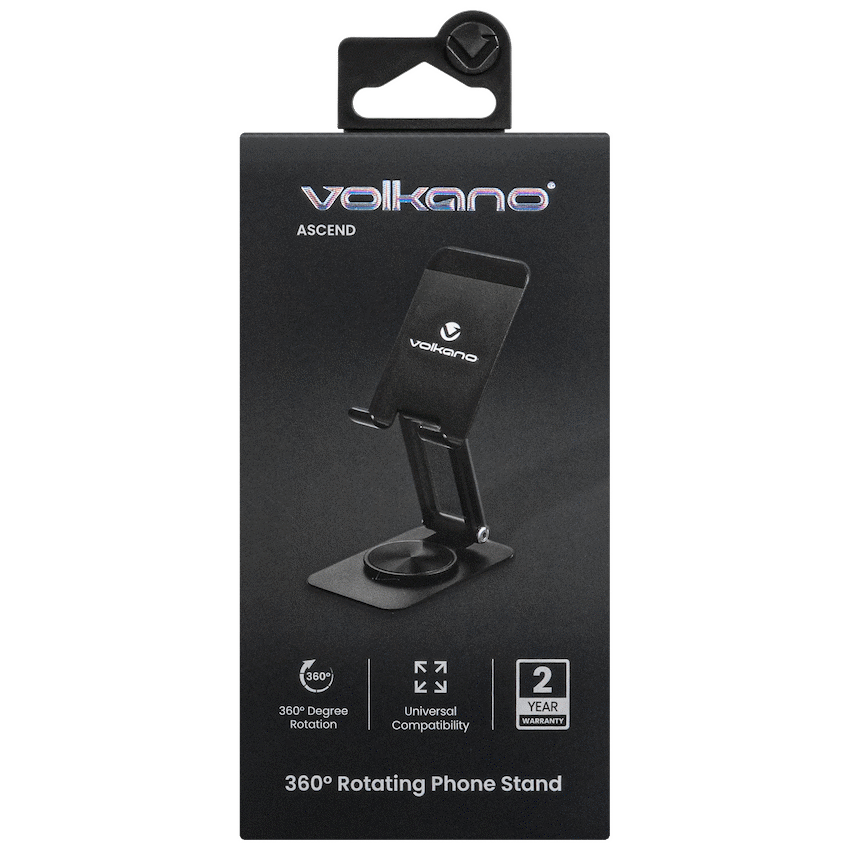 Volkano Volkano Ascend Series 360deg Rotating Phone Stand - Black