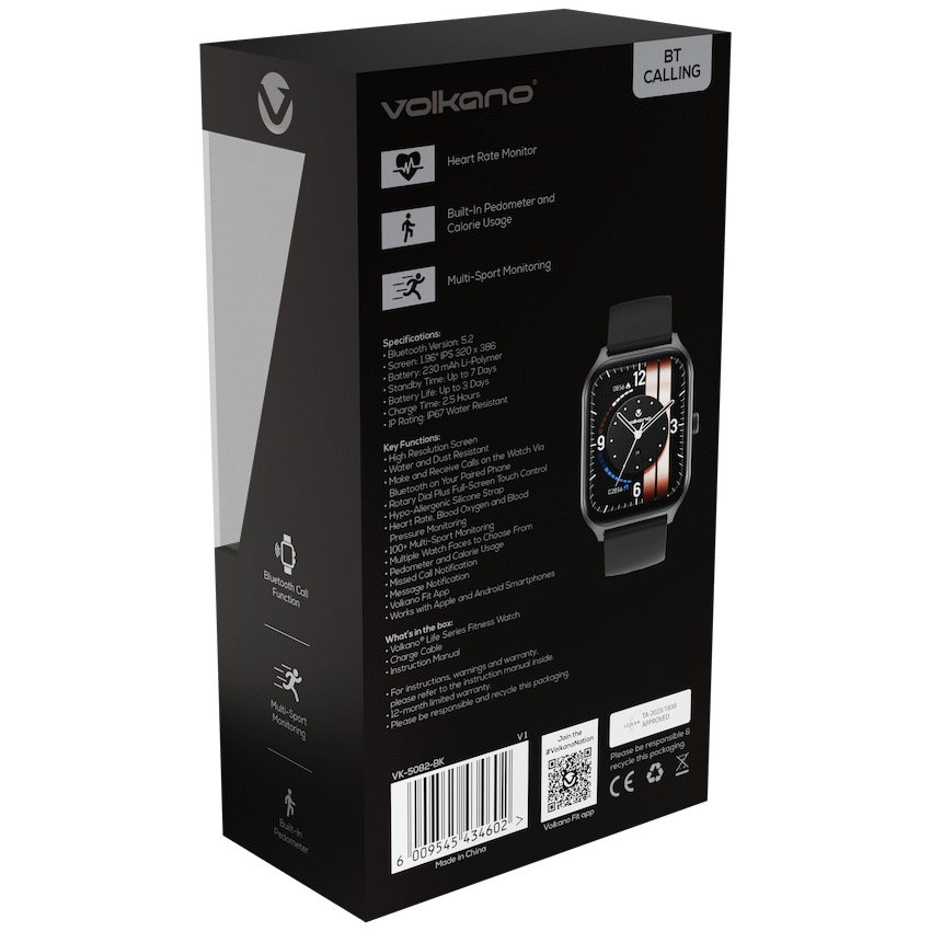 Volkano Volkano Life Series Smart Watches - Black