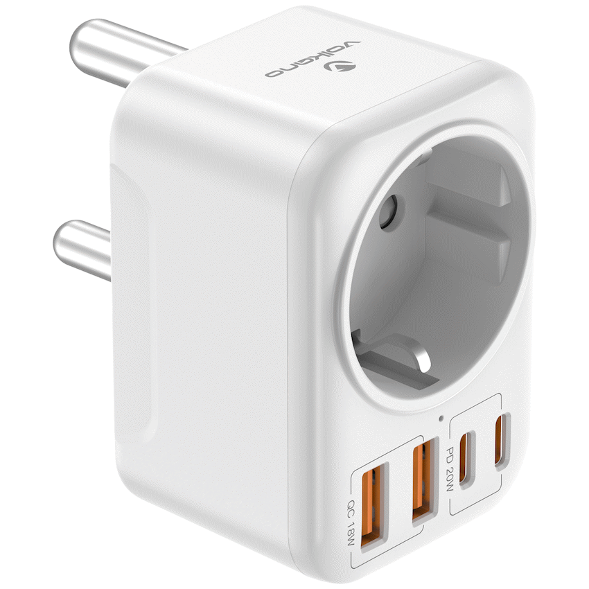 Volkano Volkano MultiVolt Series 2x USB-A + 2x USB-C adaptor SA Plug to multi travel socket 20Watt