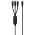 Volkano Volkano Nova Series USB C to 2 USB C and lightning cable 100W TPE-Black