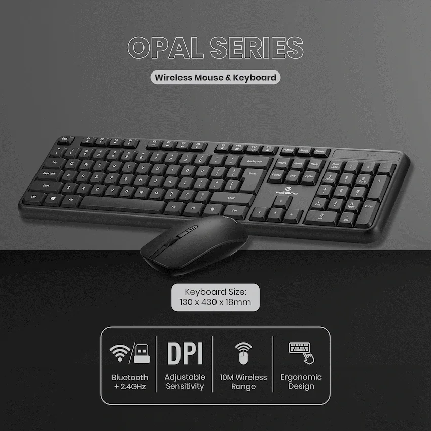 Volkano Volkano Opal Series Wireless Keyboard and Mouse Combo