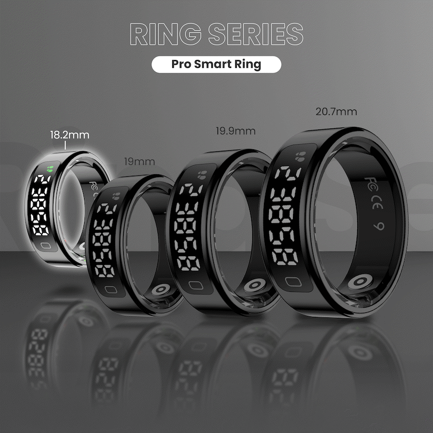 Volkano Volkano Ring Series Ring Pro Smart Ring with Charging Case - 18.2mm