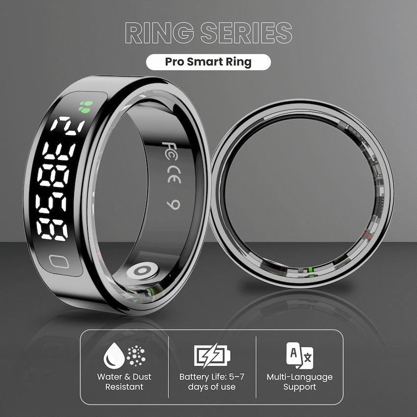 Volkano Volkano Ring Series Ring Pro Smart Ring with Charging Case - 19.9mm