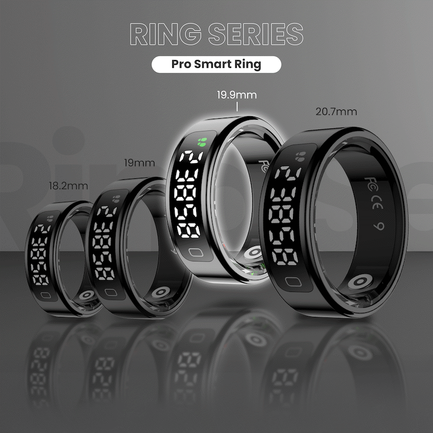 Volkano Volkano Ring Series Ring Pro Smart Ring with Charging Case - 19.9mm