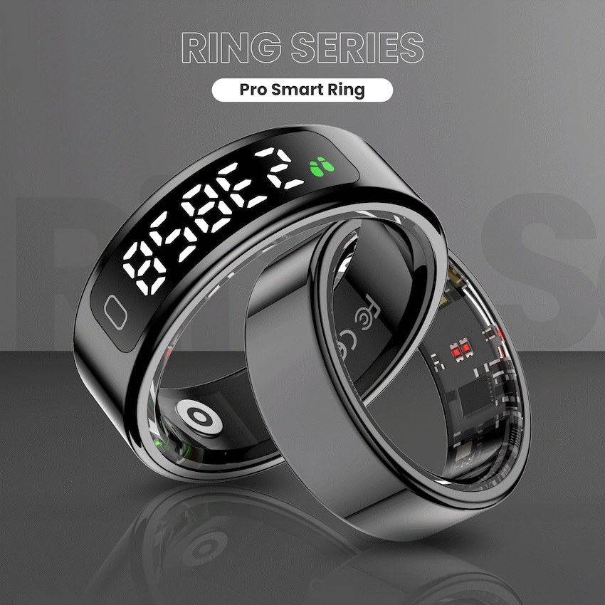 Volkano Volkano Ring Series Ring Pro Smart Ring with Charging Case - 19mm