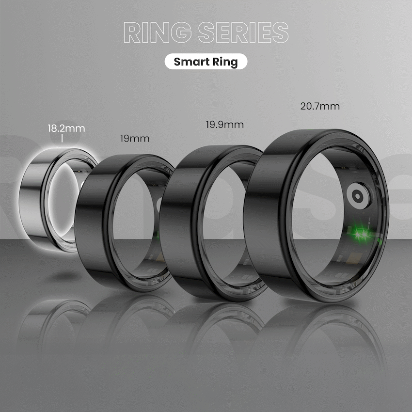 Volkano Volkano Ring Series Smart Ring With Charge Case - 18.3mm