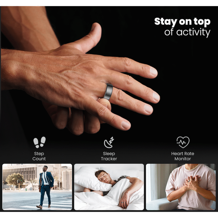 Volkano Volkano Ring Series Smart Ring with Charging Case - 20mm