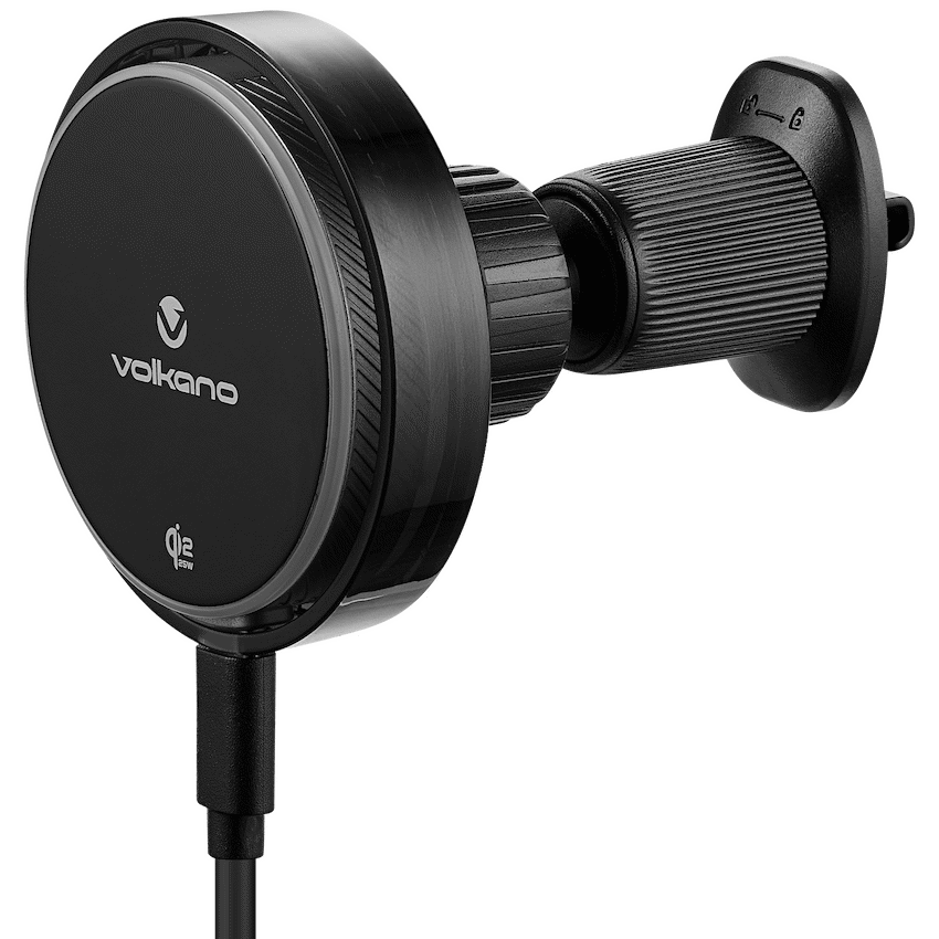 Volkano Volkano Sentinel Series Qi2.2 Magnetic Wireless Charging Car Dash Mount Phone Holder - Black