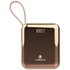 Volkano Volkano Solace Series 10 000 mAh Power Bank with Built-in USB-C & Lightning Cable - Pink & Rose Gold