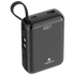 Volkano Volkano Solace Series 20 000 mAh Power Bank with Built-in USB-C & Lightning Cable - Black