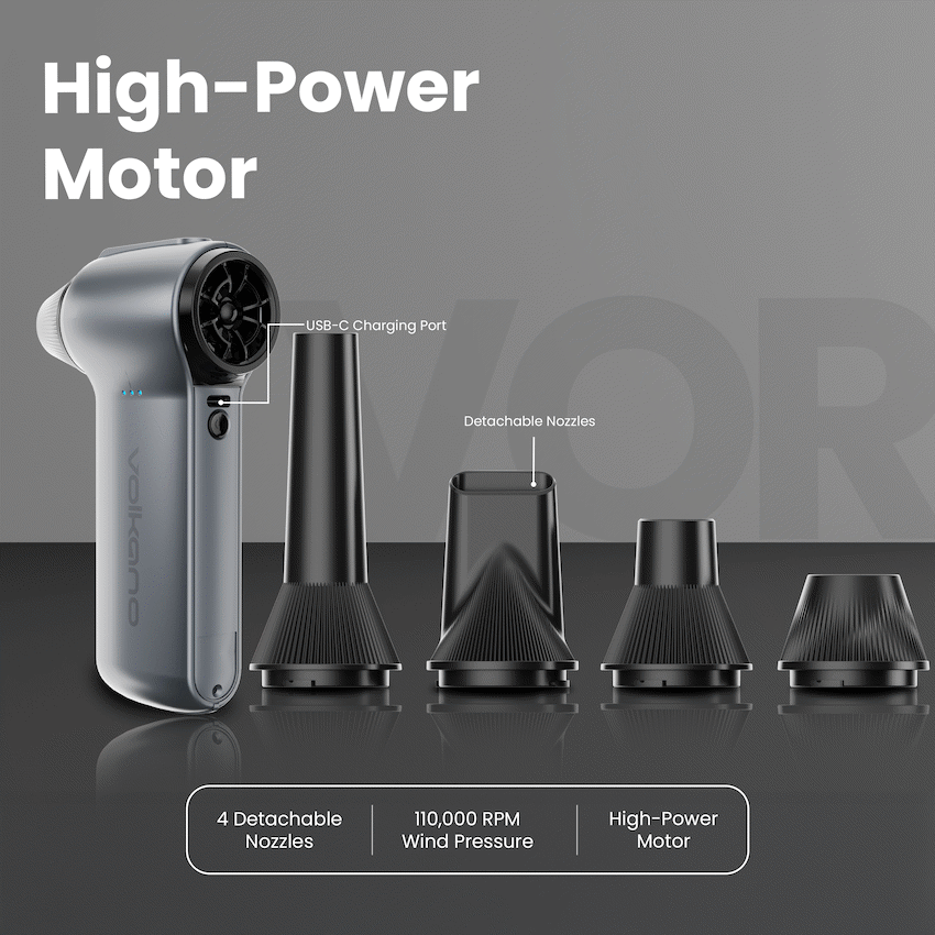 Volkano Volkano Vortex Series Portable Extreme Max Turbo Fan - Gun Metal