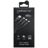 Volkano Volkao Nova Series USB A to 2 USb C and lightning cable 100W 1.2m TPE-Black
