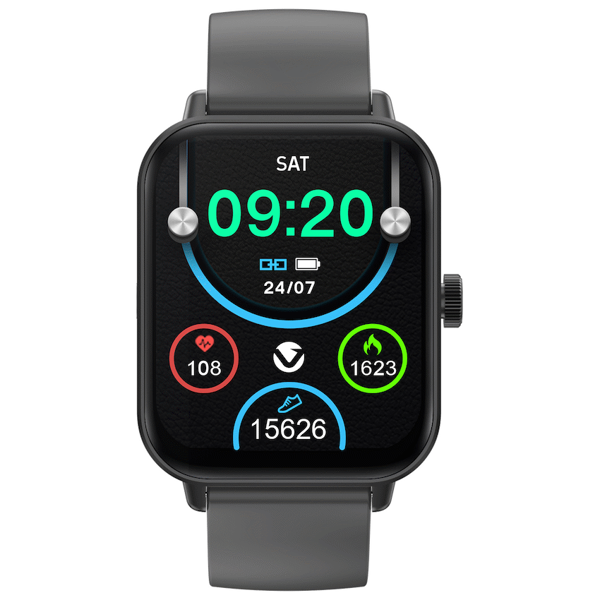 Volkano Wearables Volkano Chroma Series Smartwatch with Dark Grey Strap