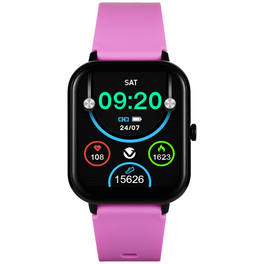 Volkano Wearables Volkano Chroma Series Smartwatch with Flamingo Pink Strap