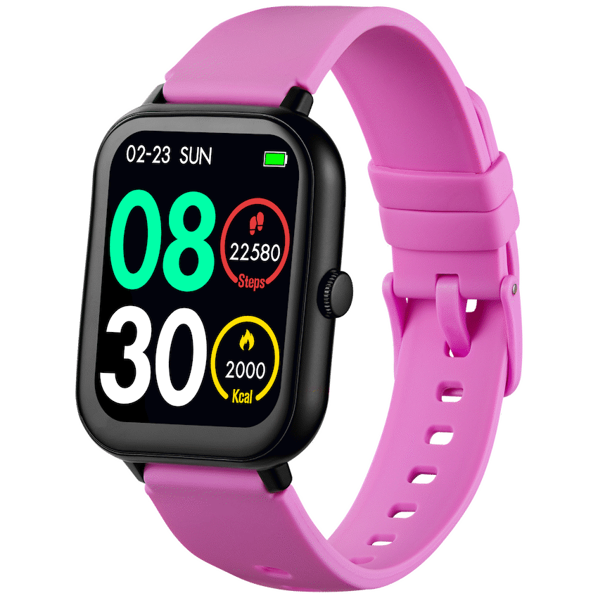 Volkano Wearables Volkano Chroma Series Smartwatch with Flamingo Pink Strap