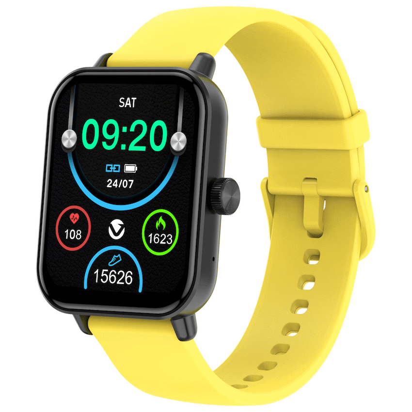 Volkano Wearables Volkano Chroma Series Smartwatch with Yellow Strap