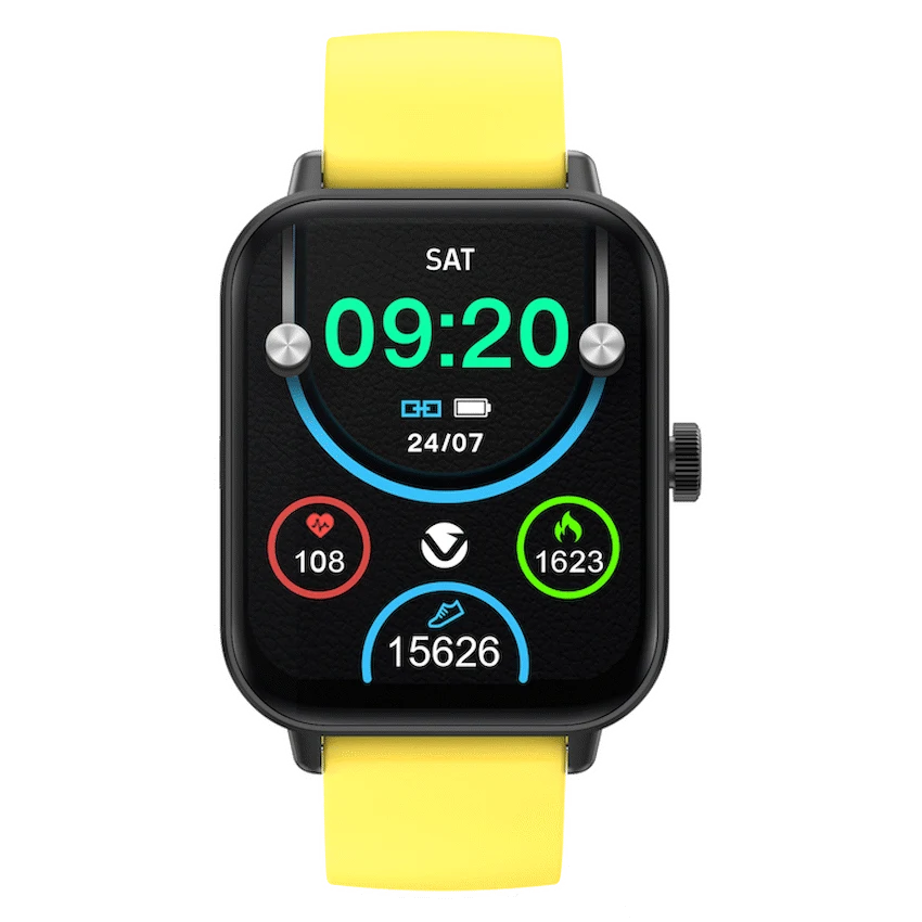 Volkano Wearables Volkano Chroma Series Smartwatch with Yellow Strap