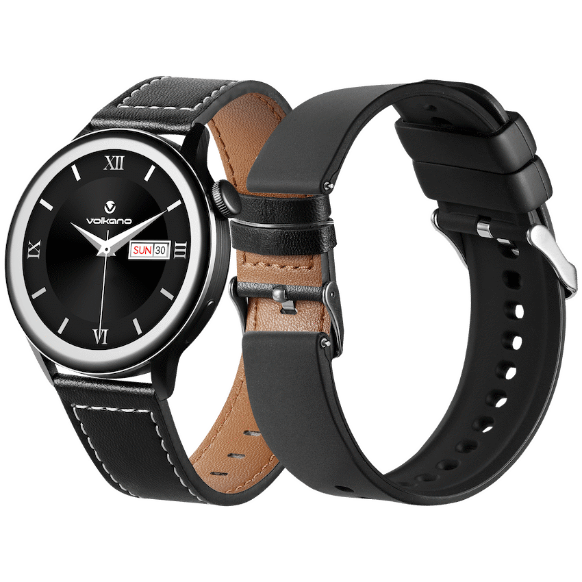 Volkano Wearables Volkano Forte Series Smart Watch with Leatherette Strap