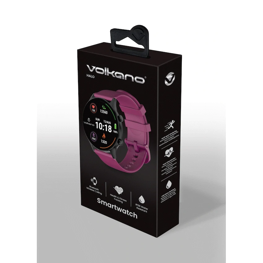 Volkano Wearables Volkano Halo Series Smartwatch - Burgundy