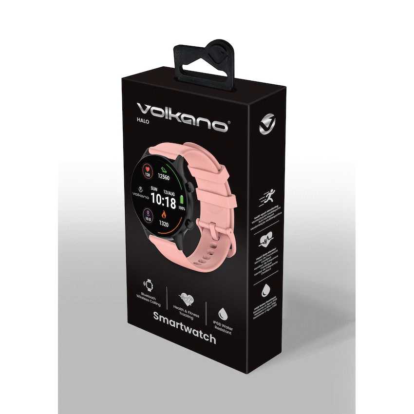 Volkano Wearables Volkano Halo Series Smartwatch - Coral Pink