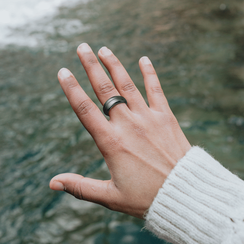 Volkano Wearables Volkano Ring Series Smart Ring with Charge Case - Black 18.1mm