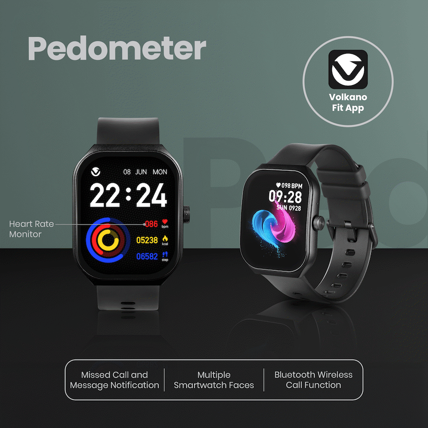 Volkano Wearables Volkano Spirit Series Smart Watch - Black