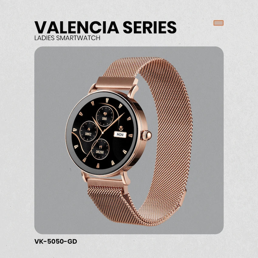 Volkano Wearables Volkano Valencia Series Ladies Smart Watch - Rose Gold