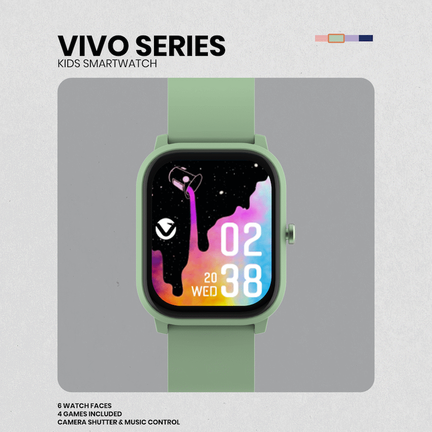 Volkano Wearables Volkano Vivo Series Kids Smart Watch - Sage Green