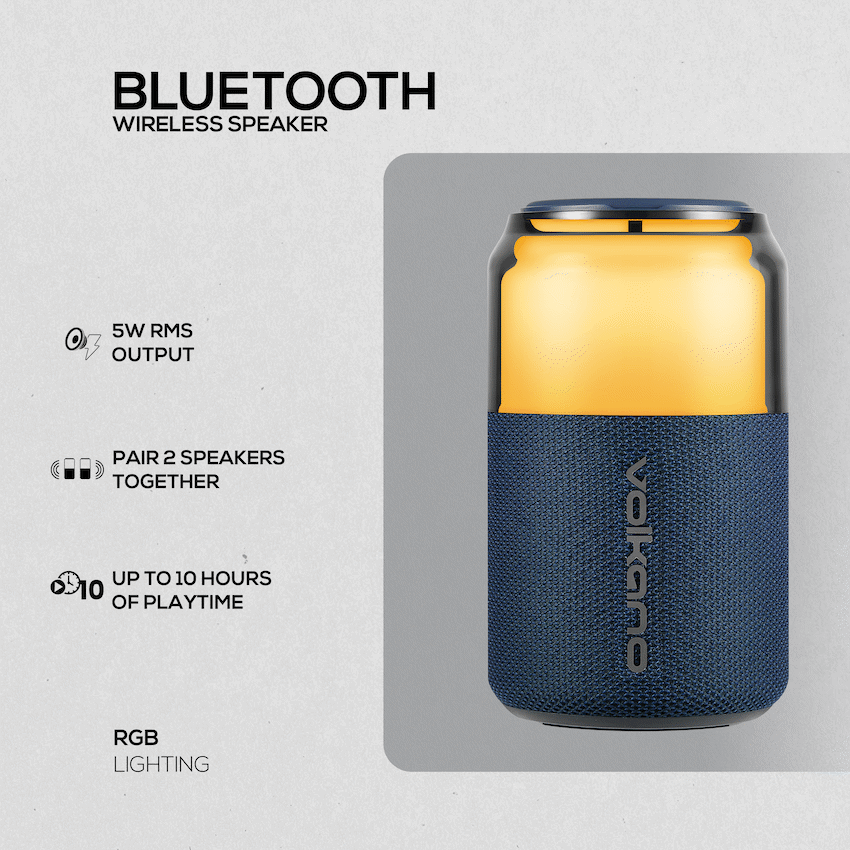 VolkanoX Audio Volkano Neptune Bluetooth Wireless Speaker - Blue
