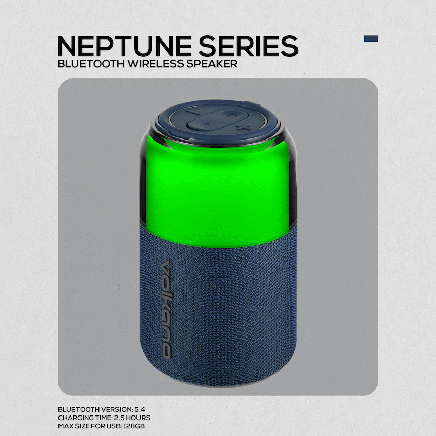 VolkanoX Audio Volkano Neptune Bluetooth Wireless Speaker - Blue