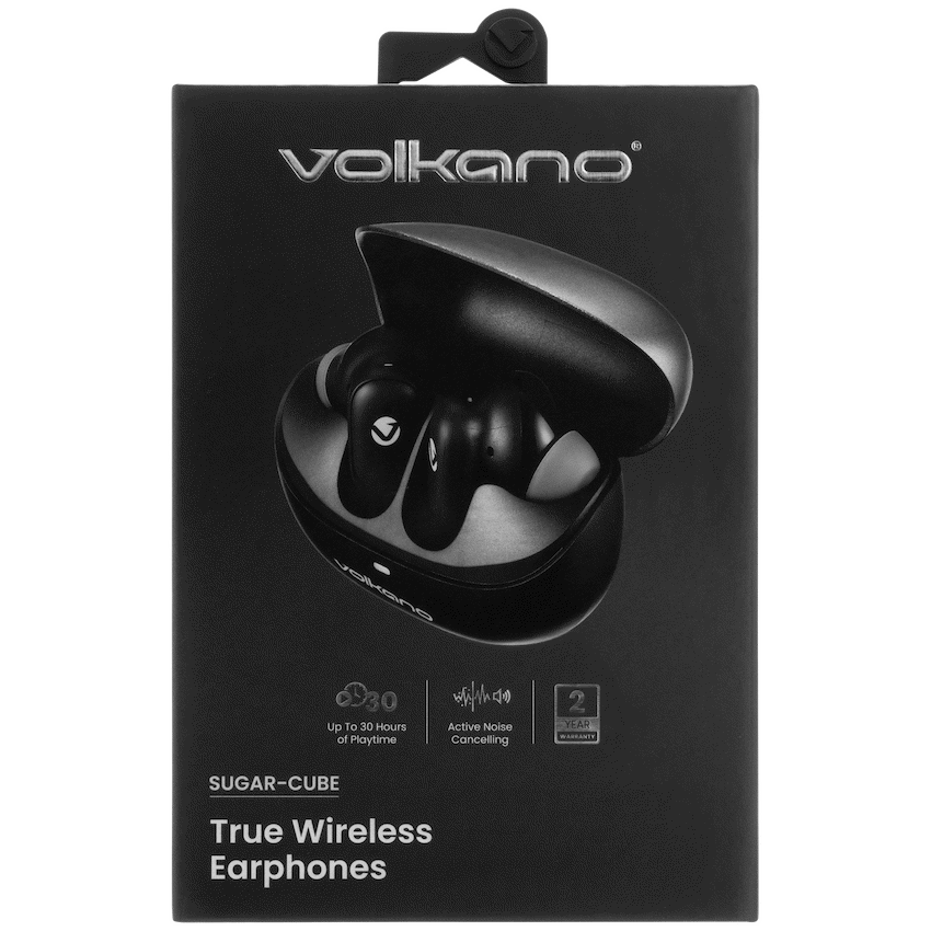 VolkanoX Audio Volkano Sugar-Cube Active Noise Cancelling True Wireless Earphones - Black