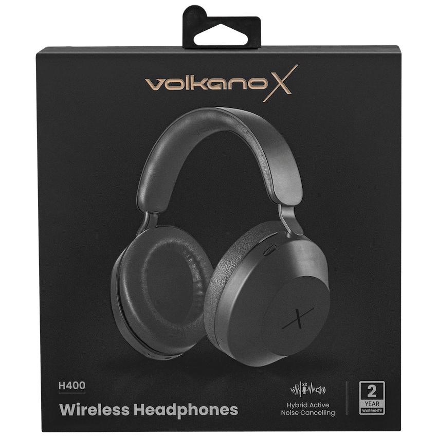 VolkanoX Audio VolkanoX H400 Hybrid Active Noise Cancellation Headphones - Black