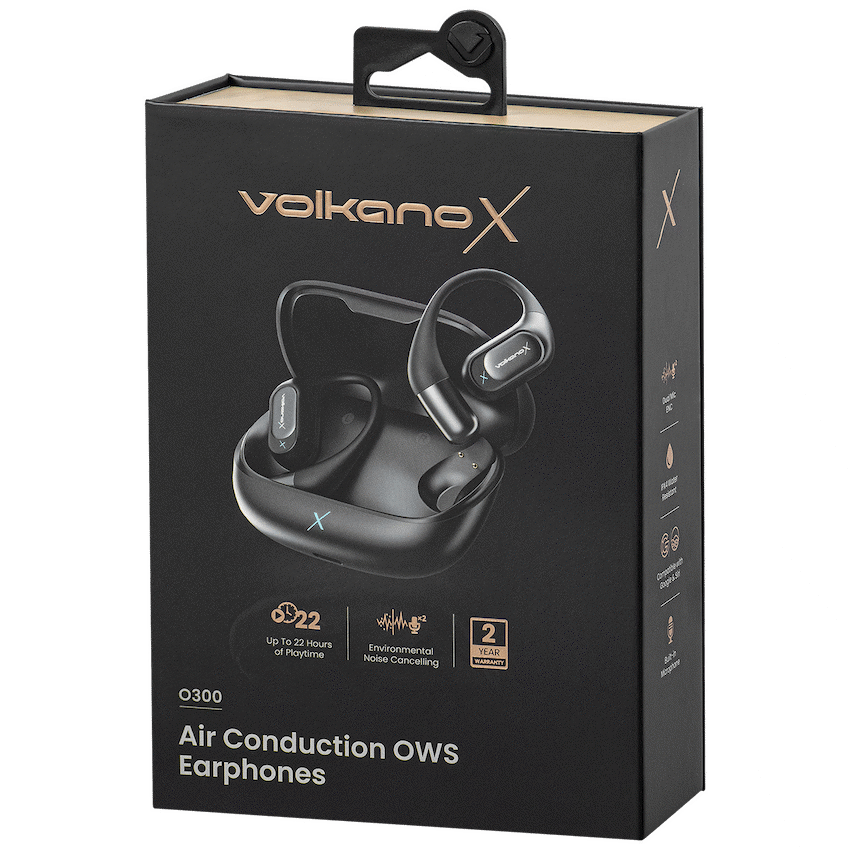 VolkanoX Audio VolkanoX O300 Air Conduction OWS Earphones - Black