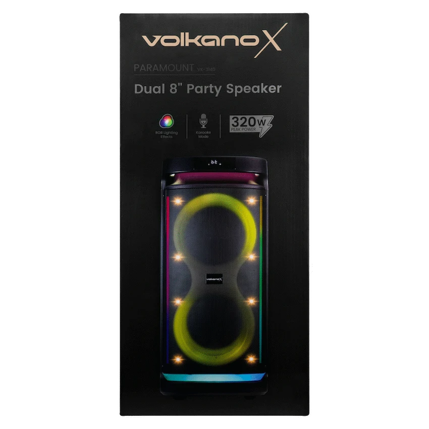 VolkanoX Audio VolkanoX Paramount Series 8" Bluetooth Party Speaker - 80w