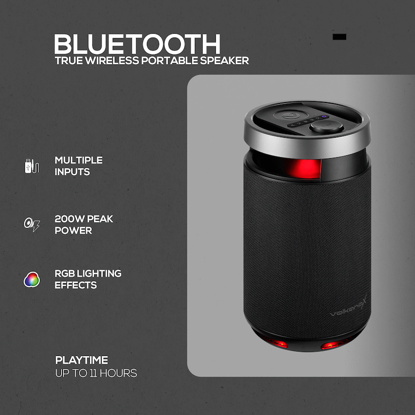 VolkanoX Audio VolkanoX S800 Portable Bluetooth Party Speaker