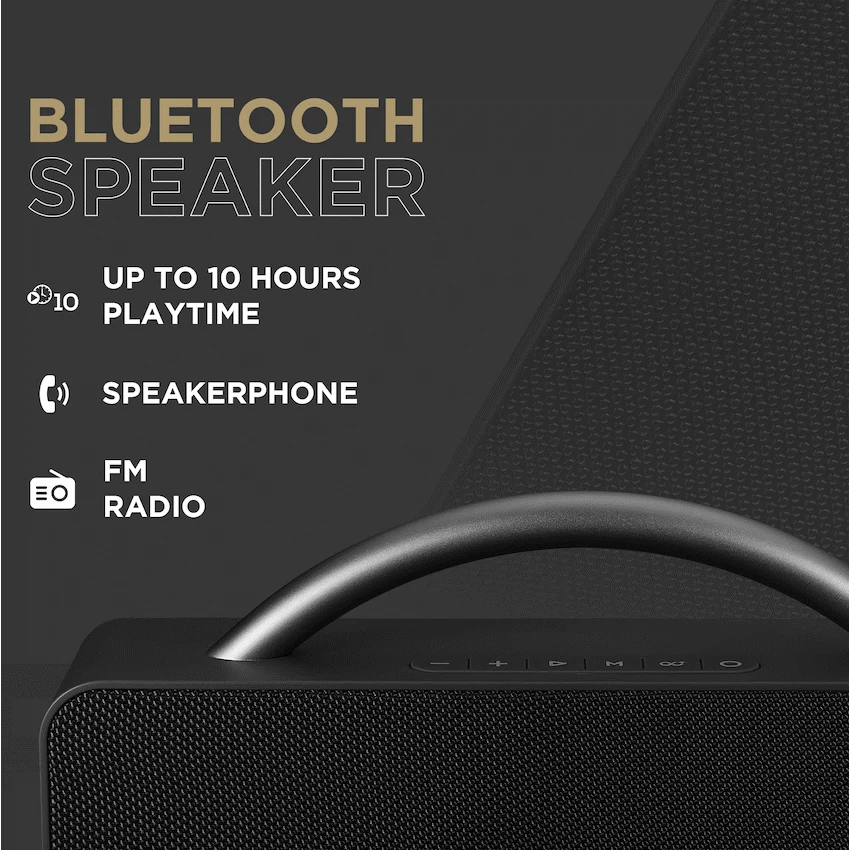 VolkanoX Audio VolkanoX VXS200 Portable Bluetooth Speaker - Black