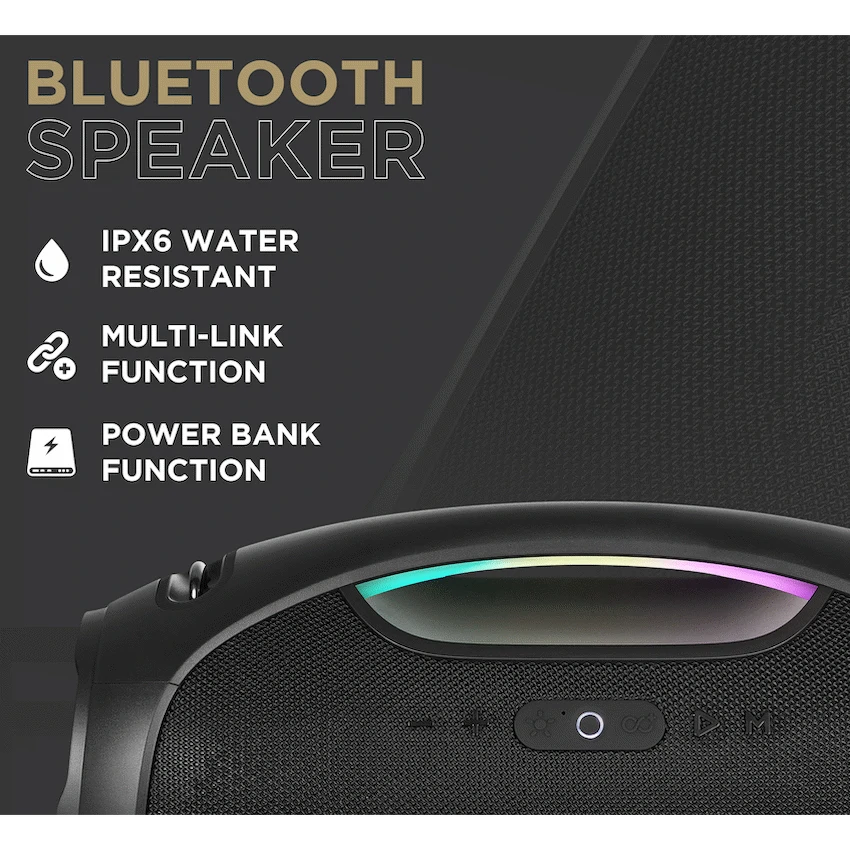 VolkanoX Audio VolkanoX VXS400 Portable Bluetooth Speaker - Black