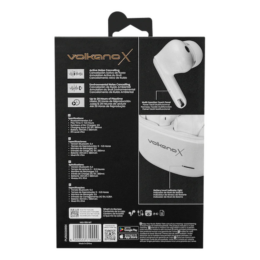 VolkanoX Audio VolkanoX VXT200S Hybrid ANC TWS Earphones - White