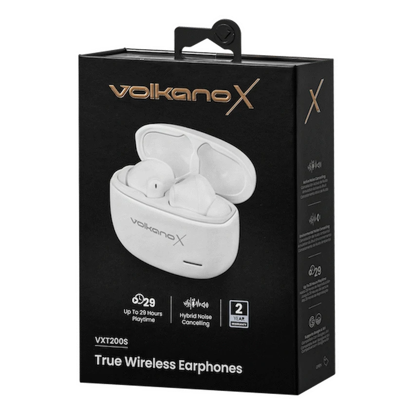 VolkanoX Audio VolkanoX VXT200S Hybrid ANC TWS Earphones - White