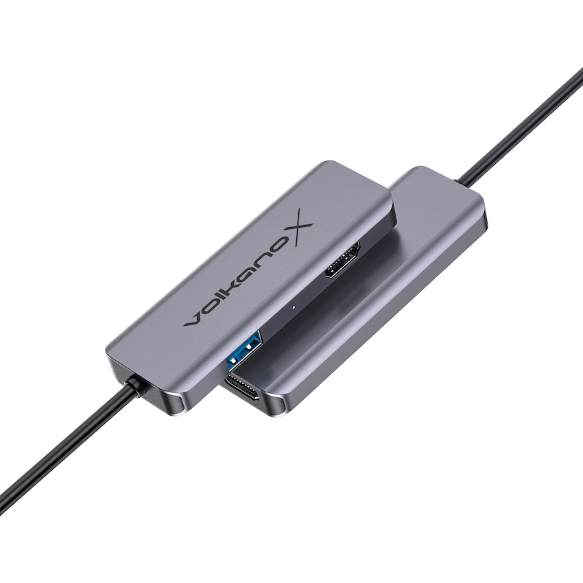 VolkanoX Computer Accessories VolkanoX Core Duo HDMI Type-C to Dual HDMI Adaptor