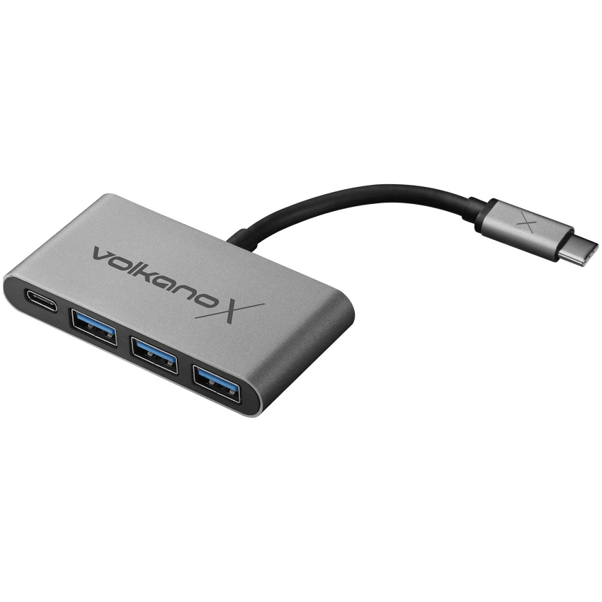 VolkanoX Computer Accessories VolkanoX Core Hub series USB Type C to 3x USB 3.0 plus Power - 10cm - Charcoal