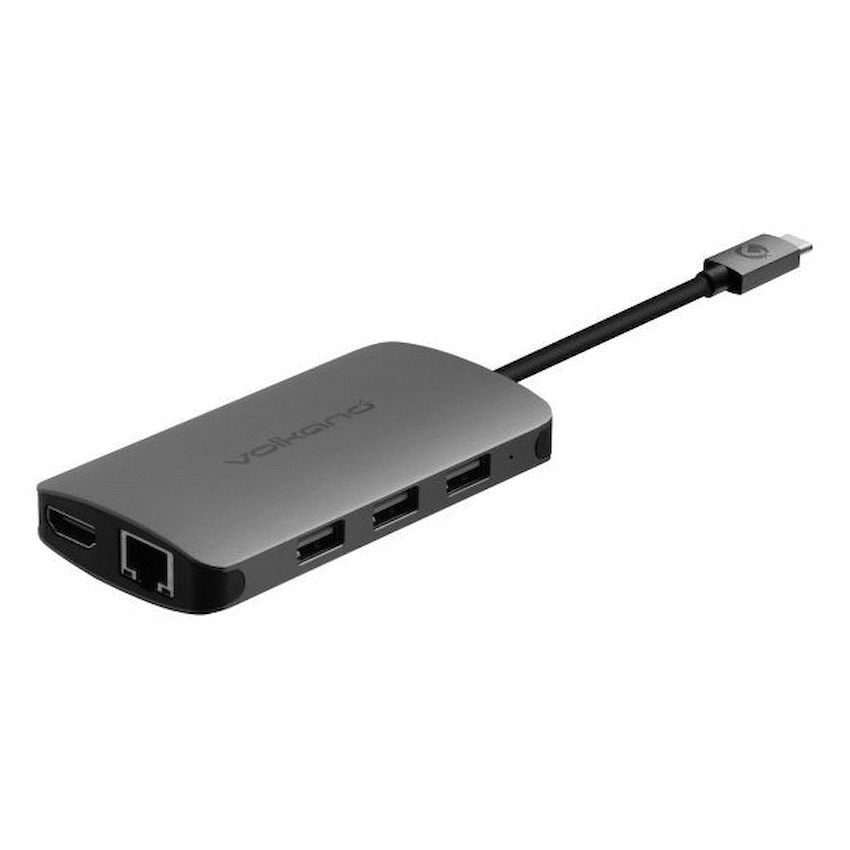 VolkanoX Computer Accessories VolkanoX Core Multi Series USB Type-C - HDMI + 3x USB 3.0 + LAN + Card Reader + Audio + PD